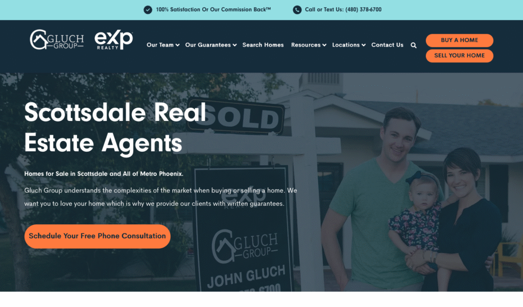 Example website work relevant to Scottsdale businesses